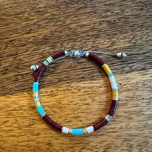 Mens M.Cohen sterling silver and vinyl bead bracelet…excellent condition!!